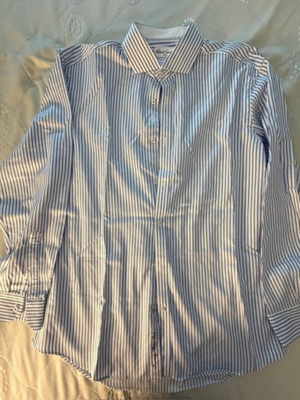Robert Graham Blue Striped Shirt - XXL